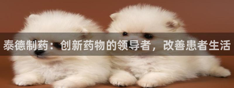 九游老哥俱乐部登录：泰德制药：创新药物的领导者，改善患者生活