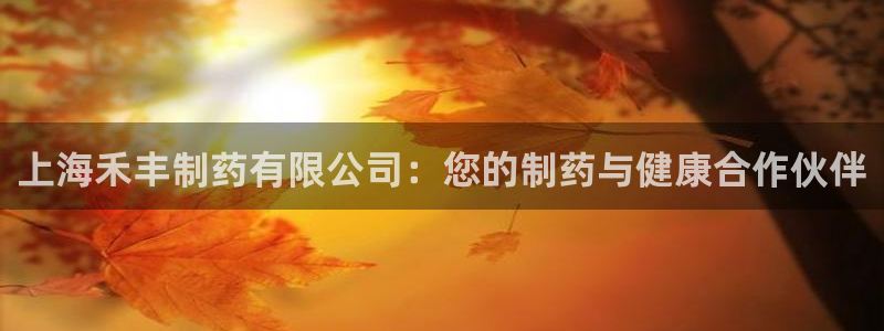 ag九游会老哥俱乐部：上海禾丰制药有限公司：您的制药与健康合作伙伴