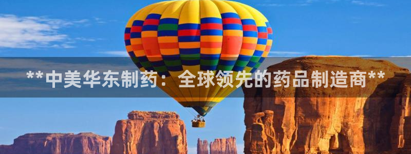 九游会老哥：**中美华东制药：全球领先的药品制造商**