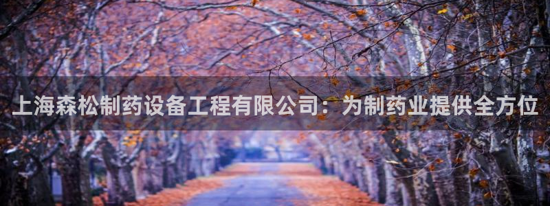 九游会老哥俱乐部：上海森松制药设备工程有限公司：为制药业提供全方位