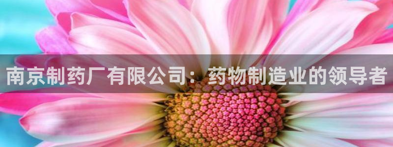 九游老哥俱乐部登录：南京制药厂有限公司：药物制造业的领导者