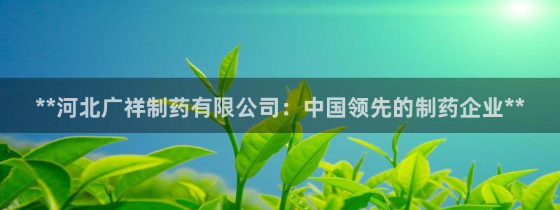 ag九游会老哥俱乐部：**河北广祥制药有限公司：中国领先的制药企业**