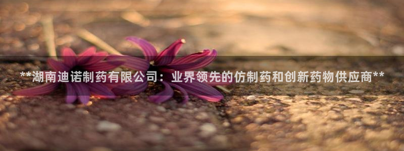 九游老哥俱乐部官网登录网址：**湖南迪诺制药有限公司：业界领先的仿制药和创新药物供应商**