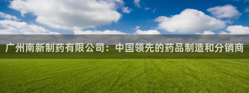 老哥俱乐部是干什么的啊：广州南新制药有限公司：中国领先的药品制造和分销商