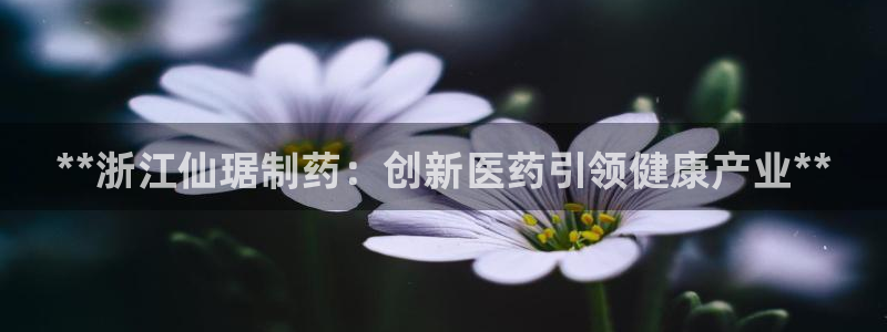 九游会老哥俱乐部社区论坛：**浙江仙琚制药：创新医药引领健康产业**