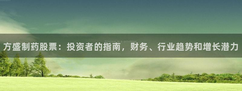 九游老哥俱乐部登录：方盛制药股票：投资者的指南，财务、行业趋势和增长潜力
