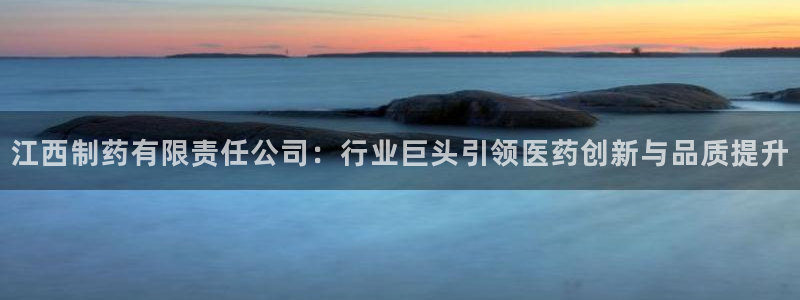 老哥俱乐部是干什么的啊：江西制药有限责任公司：行业巨头引领医药创新与品质提升
