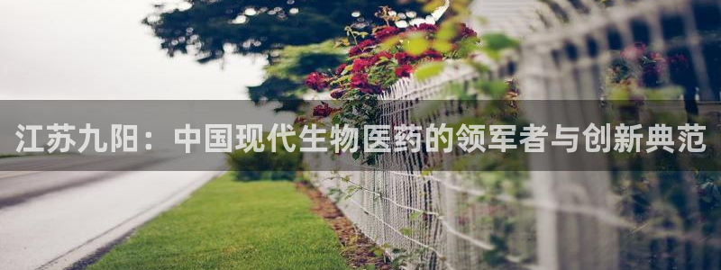 九游会老哥俱乐部：江苏九阳：中国现代生物医药的领军者与创新典范